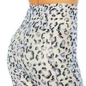 Womens Bally Total Fitness Cheetah Print High-Waist Pocket Leggings--size M